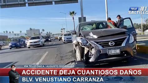 Accidente deja cuantiosos daños en el blvd Venustiano Carranza YouTube