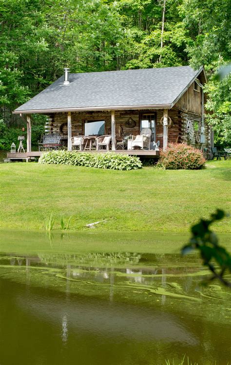 Charming Log Cabin On Private Pond Nestled In Woods Great Valley