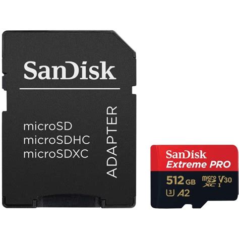 SanDisk Extreme PRO 512 Go MicroSDXC UHS I Classe 10 PcComponentes Fr