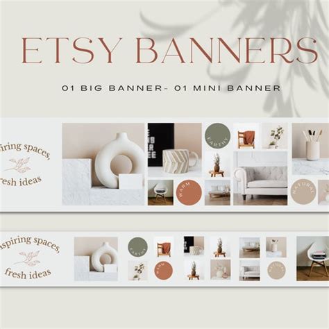 Aesthetic Etsy Banner Template DIY Etsy Canva Template Etsy - Etsy