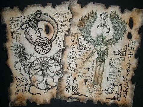 Cthulhu Larp Dark Rituals Necronomicon Scrolls Occult By Zarono