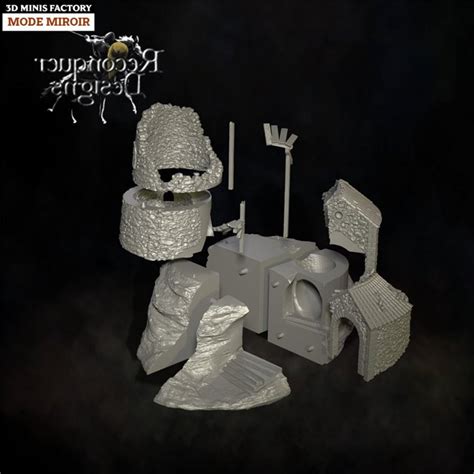 Dice Tower Ruined Tower By Reconquer Designs Caballero Miniatures