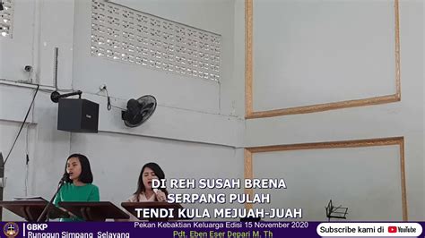 Pekan Kebaktian Keluarga Edisi November Ibabai Pdt Eben