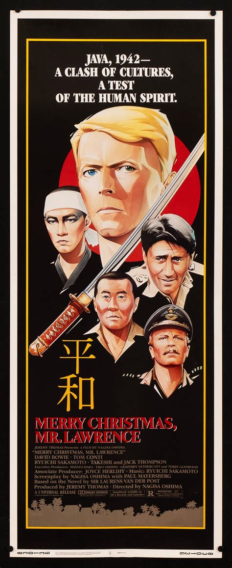 Merry Christmas Mr Lawrence Movie Poster 1983 Insert 14x36