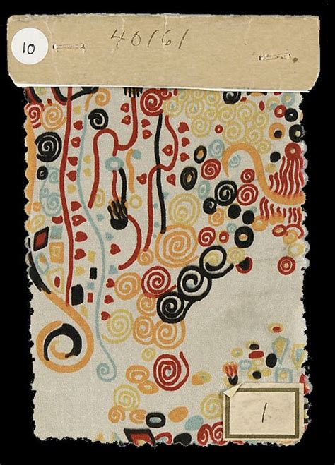 Textile Sample By Gustav Klimt Austrian Baumgarten 18621918 Vienna