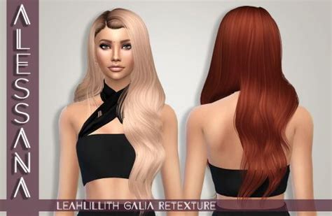 Alessana Sims Leahlillith S Galia Hair Retextured Sims Hairs