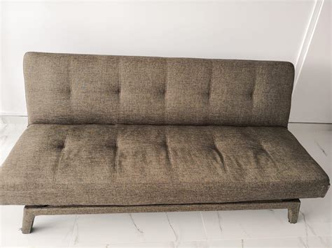 Grey Tweed Sofa Bed Baci Living Room