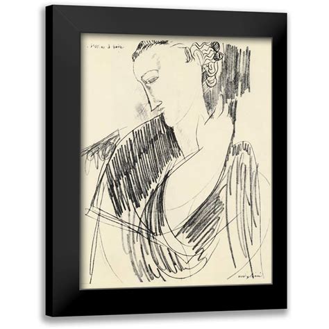 Modigliani Amedeo X Black Modern Framed Museum Art Print Titled