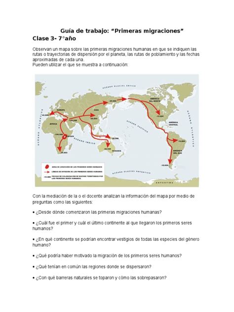 Pdf Clase Basico Unidad Las Primeras Migraciones Guia N