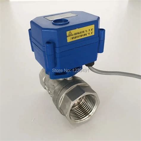 Dn15 Dn20 Dn25 2 Way Stainless Steel Full Port Motorized Ball Valve Dc5v Dc12v Dc24v Ac220v