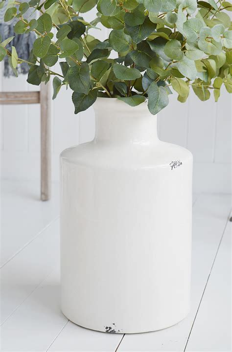 Extra Large White Ceramic Vase - The White Lighthouse | Large white ...