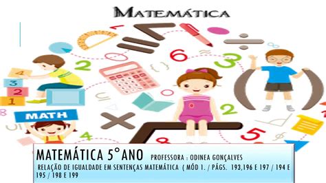 5 ANO MATEMÁTICA RELAÇÃO DE IGUALDADE EM SENTENÇAS MATEMÁTICAS 12