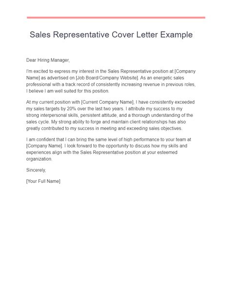 22 Sales Cover Letter Examples How To Write Tips Examples