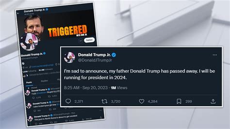 Donald Trump Jr S Twitter Account Hacked X Post Claimed His Father Died