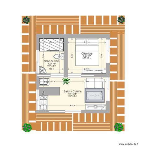 bungalow 20m2 Plan dessiné par Nathyloli