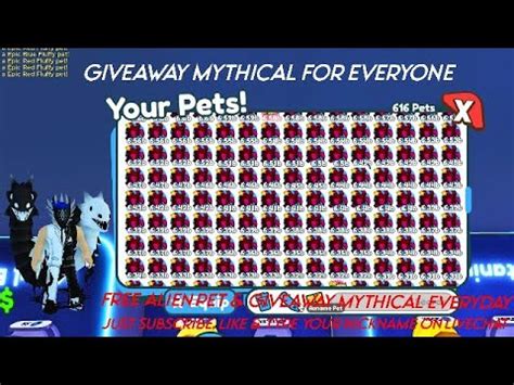 Pet Sim X Alien Update Mythical Giveaway For Subscriber Live