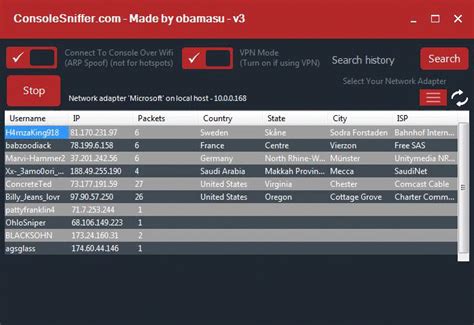 ConsoleSniffer.com | Network Monitor Tool | Gaming IP Sniffer for Consoles