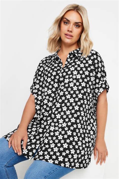 Yours Plus Size Black Short Sleeve Shirt Yours Clothing