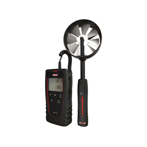 LV110 Portable Thermo Anemometer with Remote Ø100mm Vane Probe Kimag