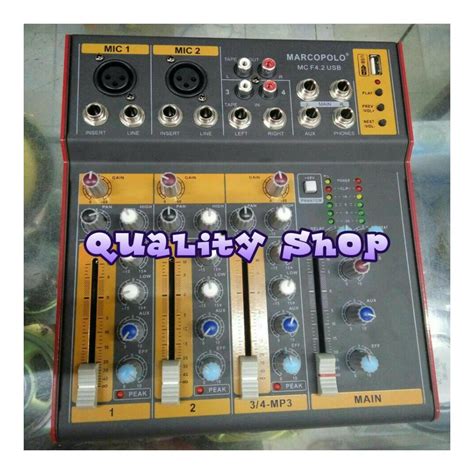 Mixer Marcopolo Channel F Usb Effect Vocal Lazada Indonesia