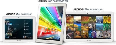 Archos Platinum Platinum Hd And Platinum Quad Core Tablets