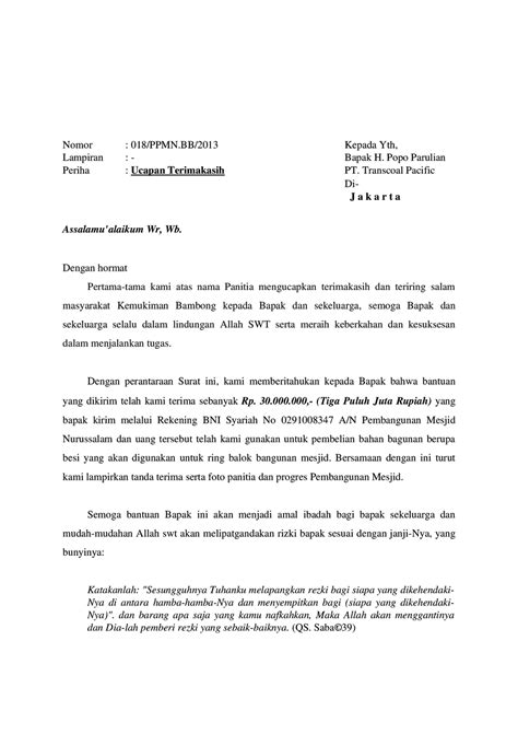 Contoh Surat Penghargaan Dan Terima Kasih Atas Perkhidmatan Contoh Surat Penghargaan Dan