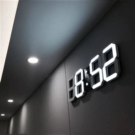 Zegar ścienny LED 3D nowoczesny Design cyfrowy zegar stołowy Alarm