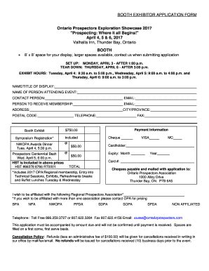 Fillable Online Booth Exhibitor Application Form Fax Email Print