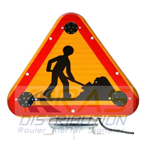 Triflash Led Mm Classe B Triangle De Signalisation Double Face Ak