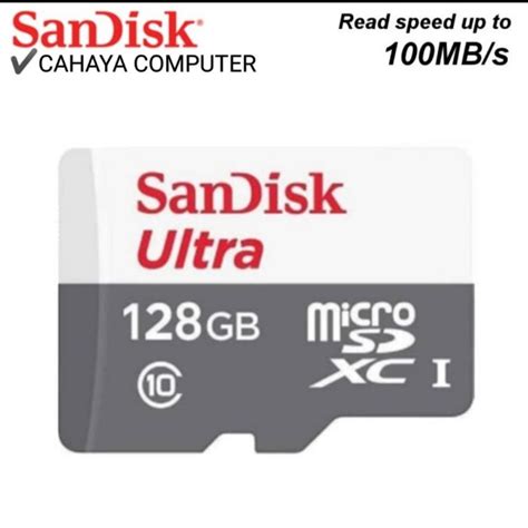 Jual SanDisk Ultra MicroSd 128gb 100Mb S Shopee Indonesia