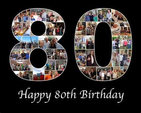 Custom 80th Birthday Gift For Dad 80th Birthday Photo Collage Etsy Canada