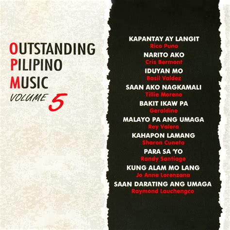 Outstanding Pilipino Music Vol 5 Compilation By Various Artists