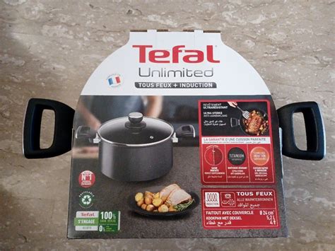 Tefal Unlimited Tous Feux Induction Pot With Lid 24cm Furniture