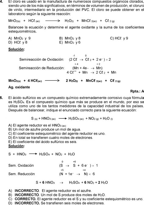 Reacciones QuÍmicas Ejercicios Resueltos Pdf