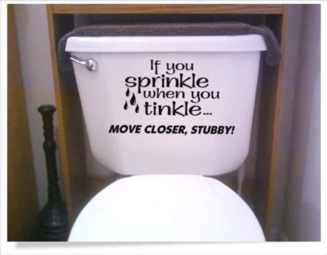 Funny Toilet Lid Decal Sayings For Toilet Seat If You Sprinkle