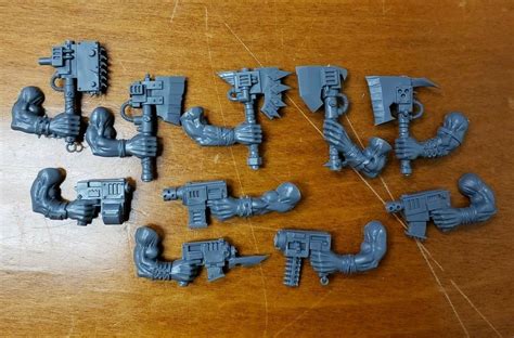 Warhammer K Ork Bits Nobz Engraved Slugga Choppa X Set Ebay