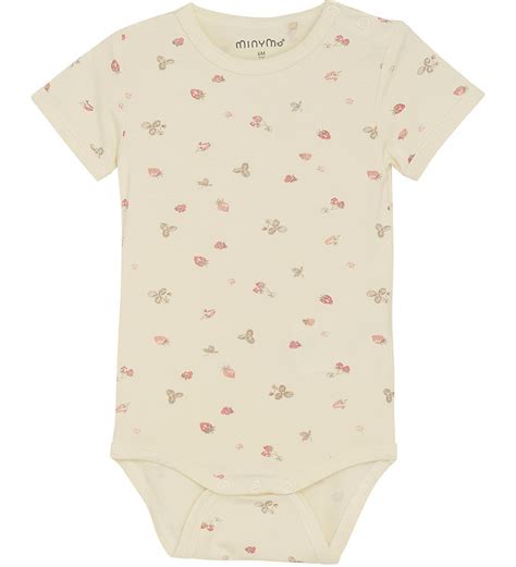 Minymo Bodysuit S S Viscose Strawberry Ice Asap Shipping