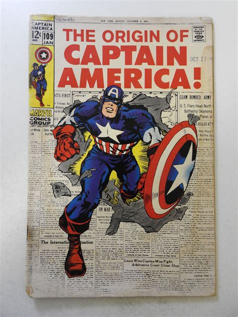 Captain America Gd Condition Moisture Damage Mold Rust