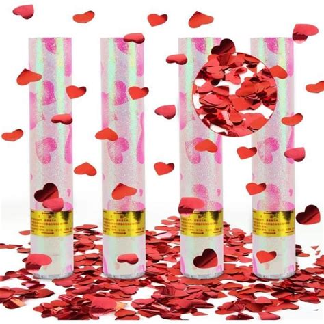 Confettis Tube X Canon Confettis Coeur Rouge Lanceur De Confettis