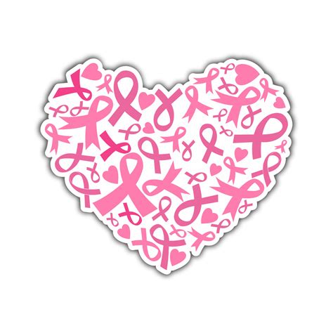 Breast Cancer Awareness Full Color Vinyl Decal Custom Size Biggest