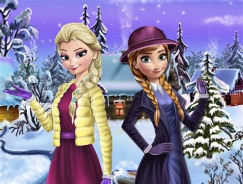 Elsa And Anna Winter Dress Up Princess Games Princess Anna Princess