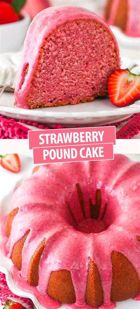 Strawberry Pound Cake Bursting With Summery Strawberry Flavor