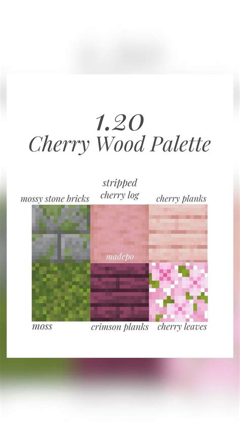 120 Cherry Wood Block Palettes For Minecraft