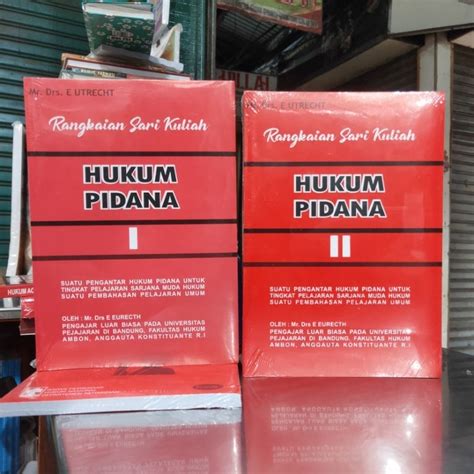 Jual Buku Rangkaian Sari Kuliah Hukum Pidana Drs E Utrecht Shopee