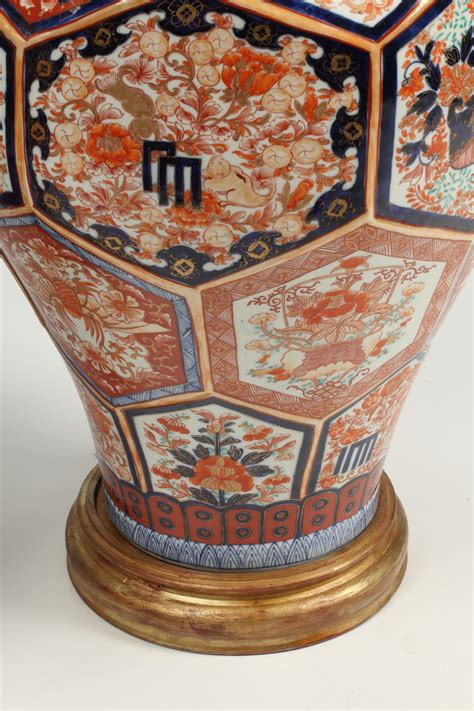 Pair Of Large 19th Century Japanese Imari Porcelain Temple Jars With