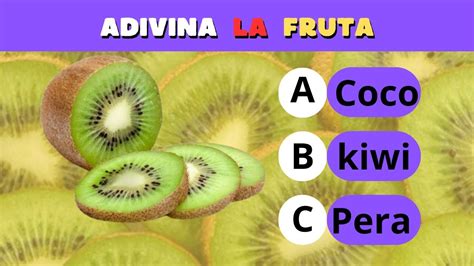 Adivina La Fruta Por La Imagen Reto De Las Frutas Y Verduras