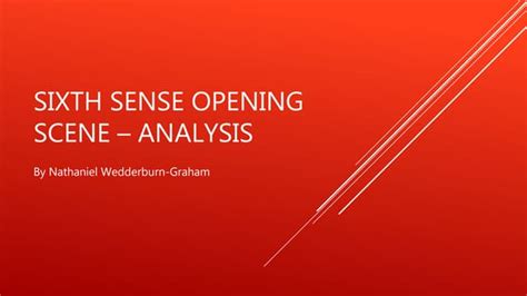 Sixth sense opening scene – analysis | PPT