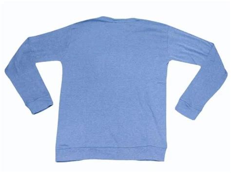 Cotton Plain Mens Sky Blue Full Sleeve T Shirts Round Neck At Rs 120