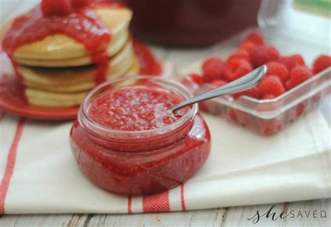 Homemade Raspberry Syrup Recipe Shesaved®