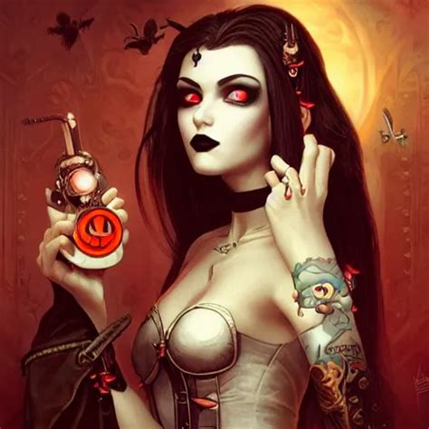 Lofi Vampire Goth Steampunk Portrait Pixar Style By Stable Diffusion